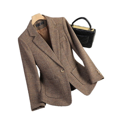 Long Sleeve Womens Blazer with Waist Cinching