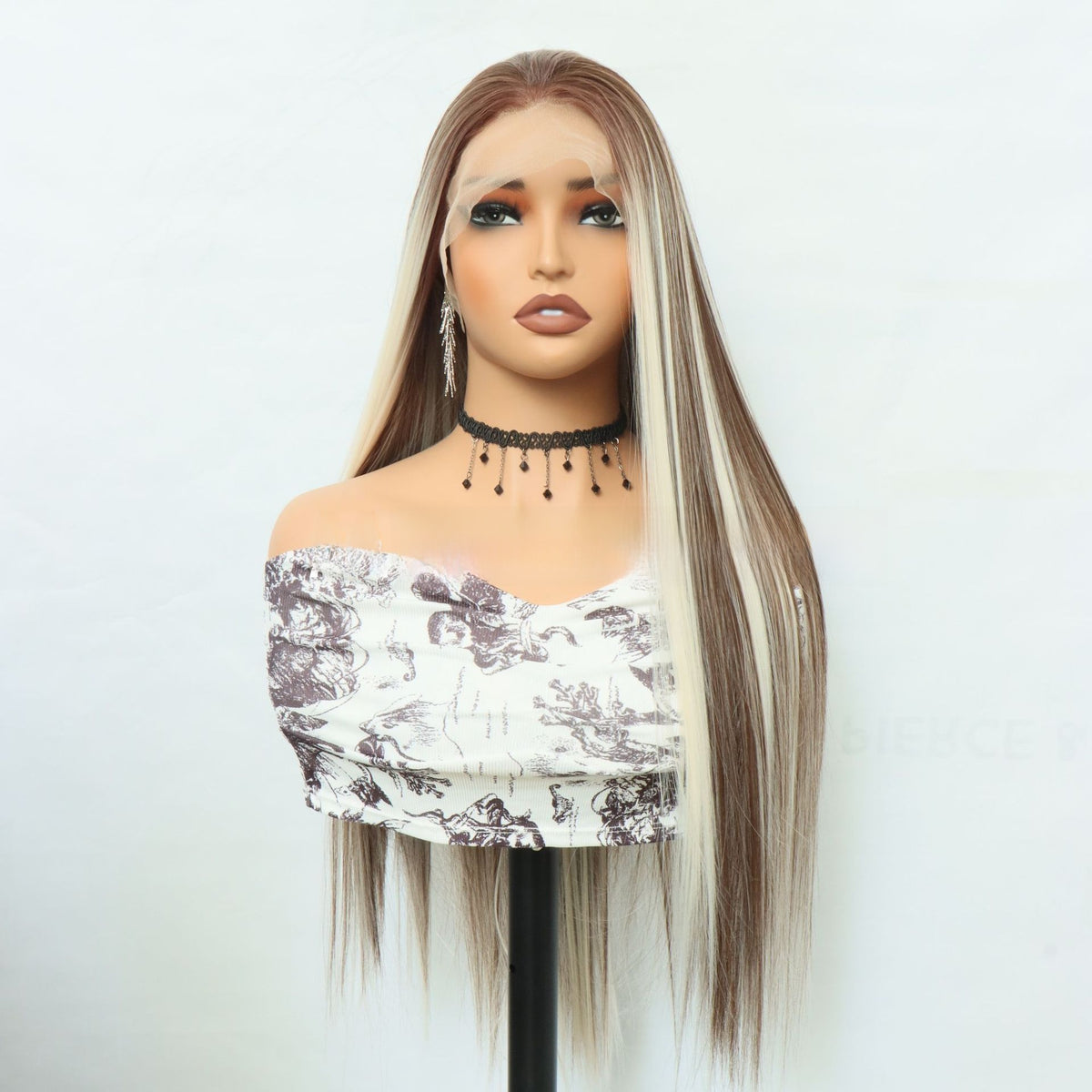 Front Lace Middle Part Synthetic Wig