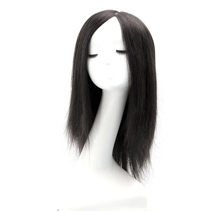 Real Hair Full Hand-Woven Double Needle Head Cover