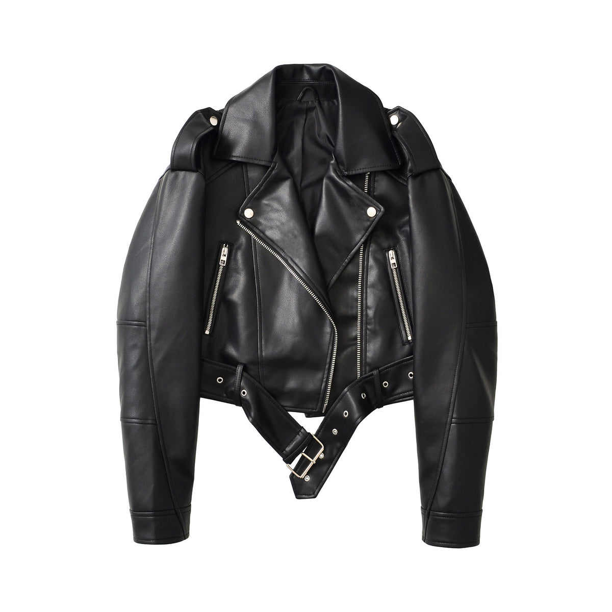 Turn-down collar loose-fitting coat