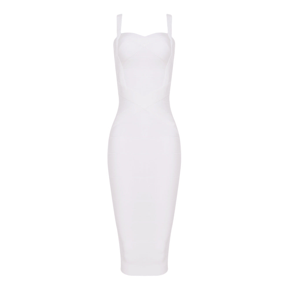 Classic Sexy Strap Bandage Long Dress