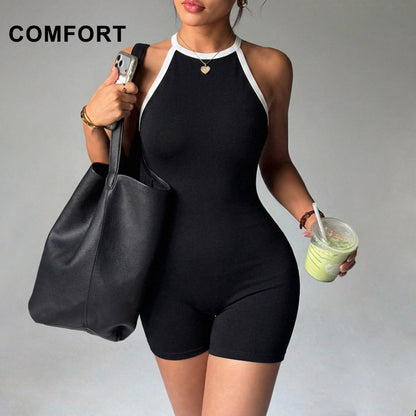 Womens Yoga Jumpsuit Shorts