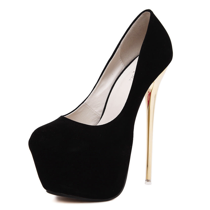 Dames platteau pumps met 16 cm hoge hak