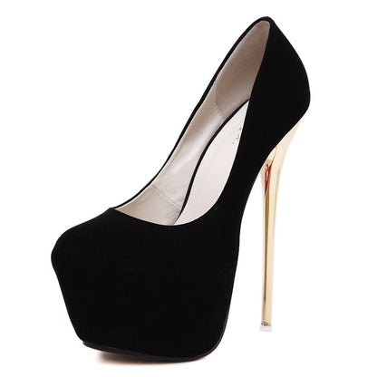 Dames platteau pumps met 16 cm hoge hak
