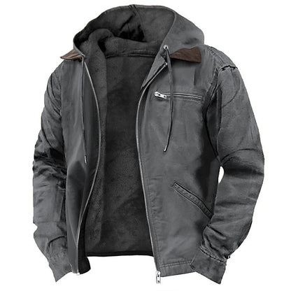 Men's Fleece Lined Hooded Jacket