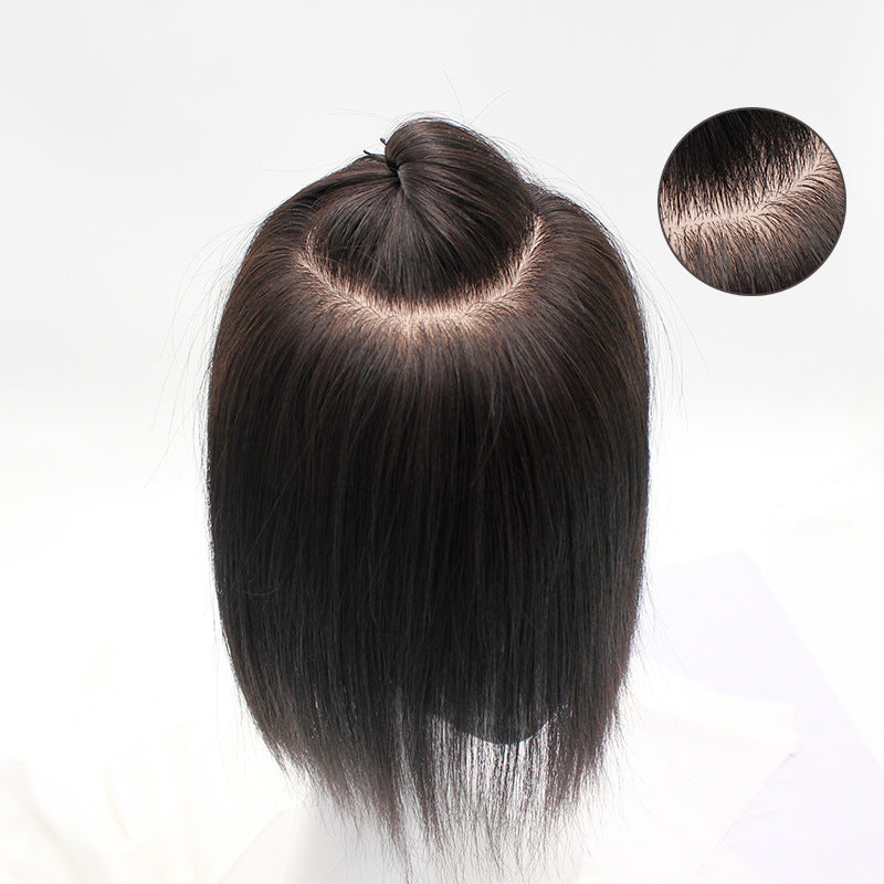 Real Hair Full Hand-Woven Double Needle Head Cover