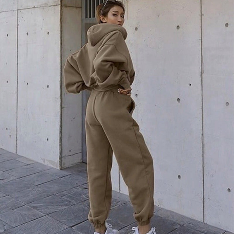 Women's Casual Sweatshirt Jacket and Pants Set