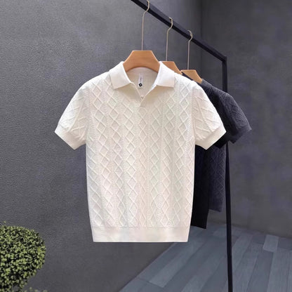 Mens Knitted Polo Shirt
