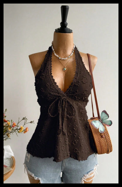 Elegant Tassel Crop Top