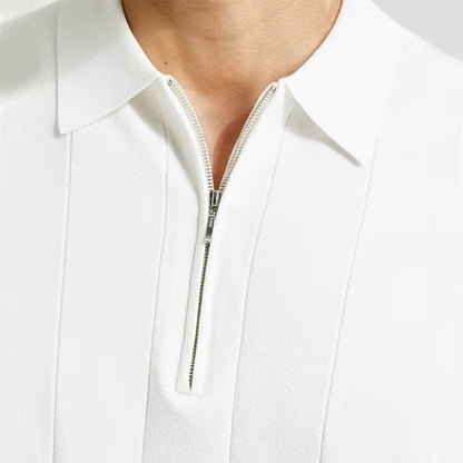 Poloshirt met korte mouwen revers en rits