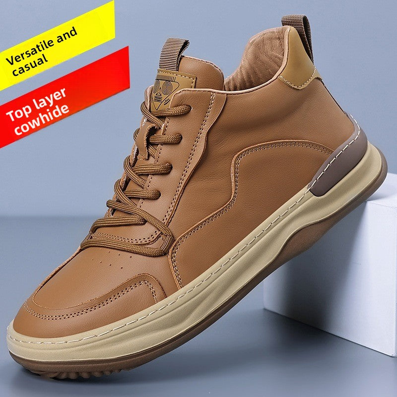 Casual leren sneakers hoge of lage model voor heren