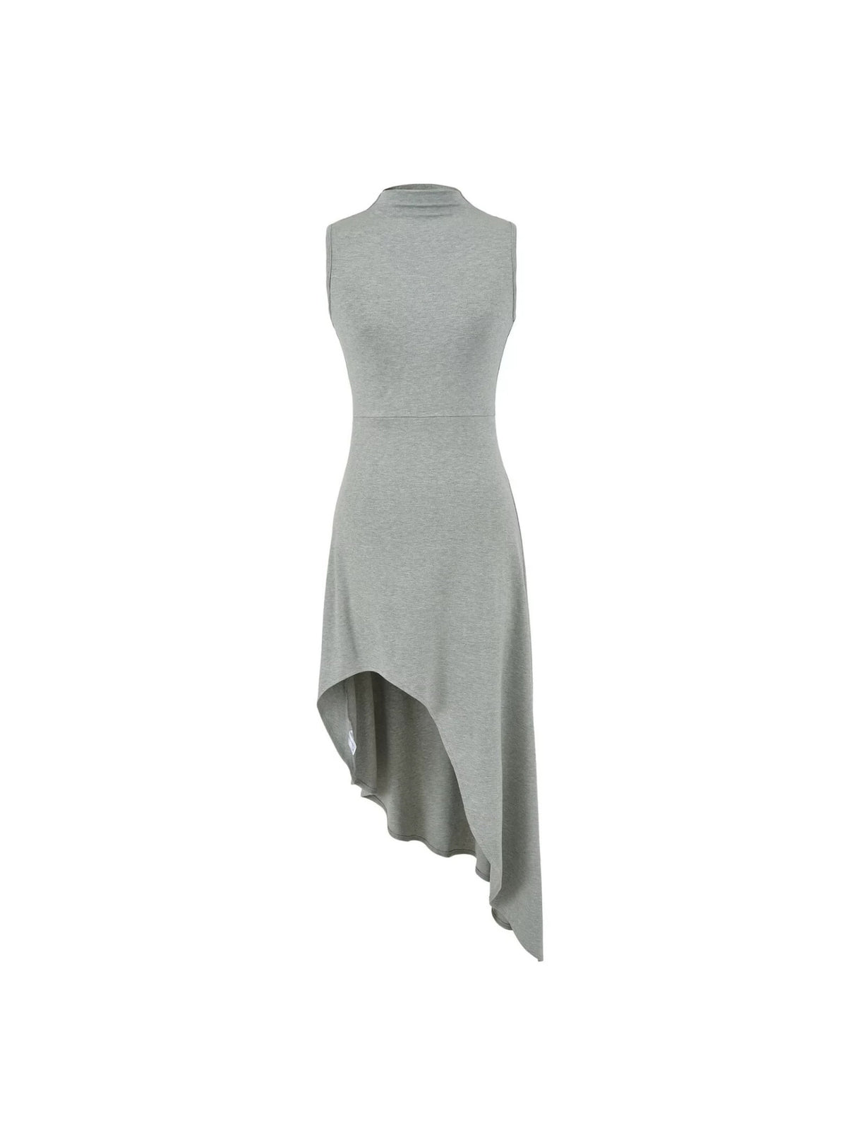 French Style High Collar Sleeveless Dress