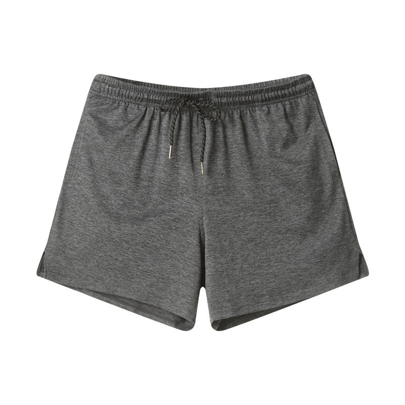 Europese effen mid-waist shorts met zakken en trekkoord