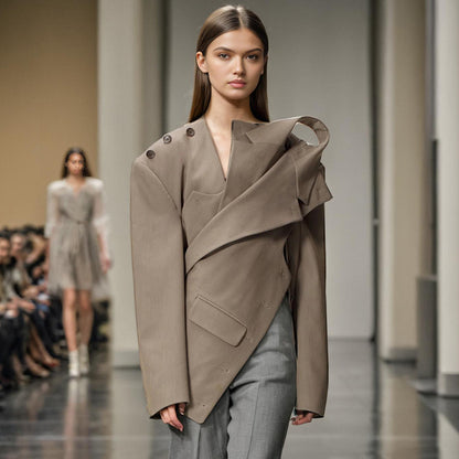 Oversized two top deconstructive high-end blazer
