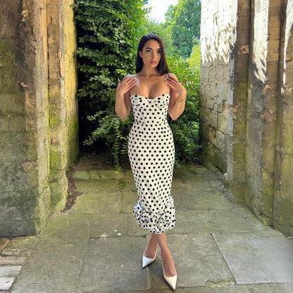 Womens Sling Dress with Pleated Design