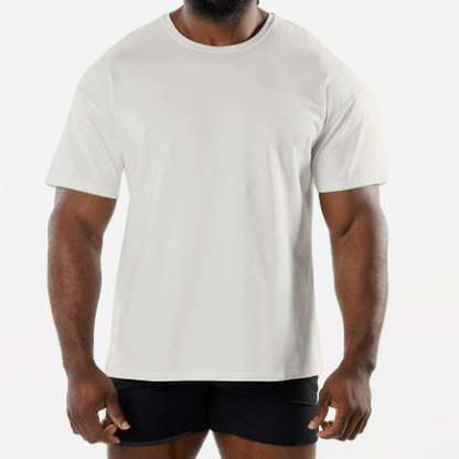 Casual katoenen T-shirt met korte mouwen voor heren