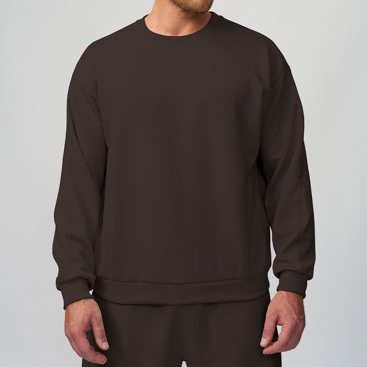 Heren losse sweatshirt met ronde hals