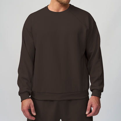 Heren losse sweatshirt met ronde hals