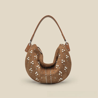 Deerskin Crescent underarm one-shoulder tote bag