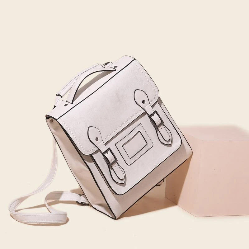 Fashion Leather Women Backpack Casual Oil Wax Cowhide Retro Schoolbag
