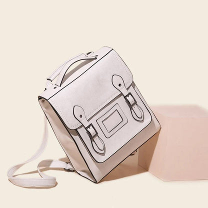Fashion Leather Women Backpack Casual Oil Wax Cowhide Retro Schoolbag