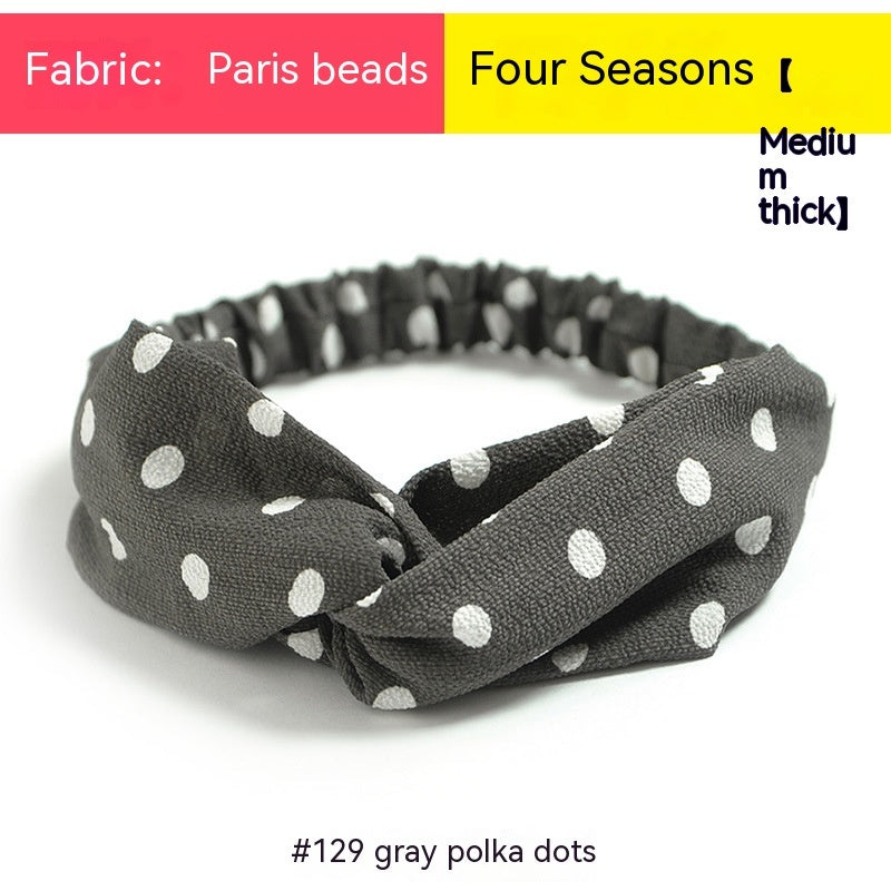 Elastische gekruiste chiffon hoofdband in Boheemse stijl