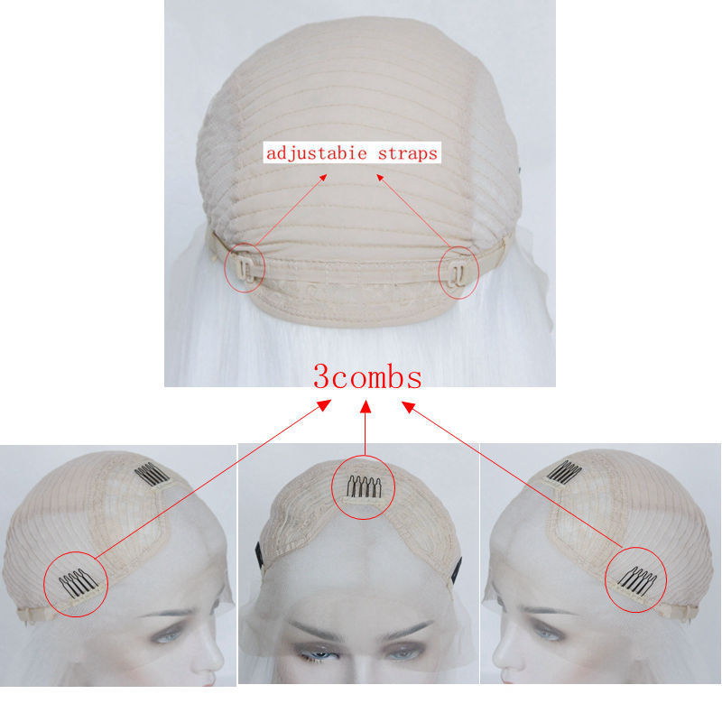 Paarse synthetische bob lace wig
