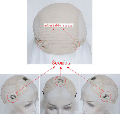 Paarse synthetische bob lace wig