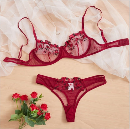 Lace Mesh Lingerie Set