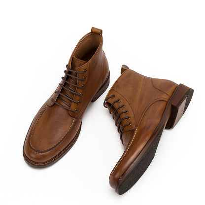 Retro Martin Boots Van Echte Koeienhuid