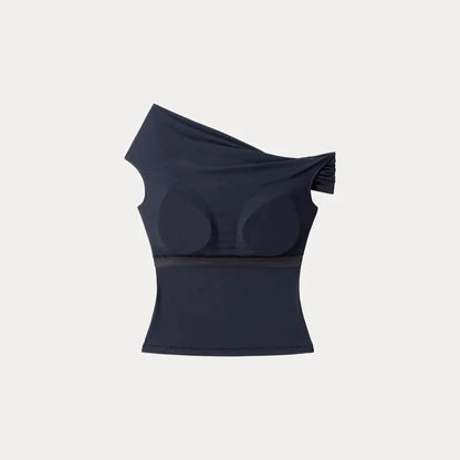 Off-shoulder slim fit rokset met ingebouwde vulling
