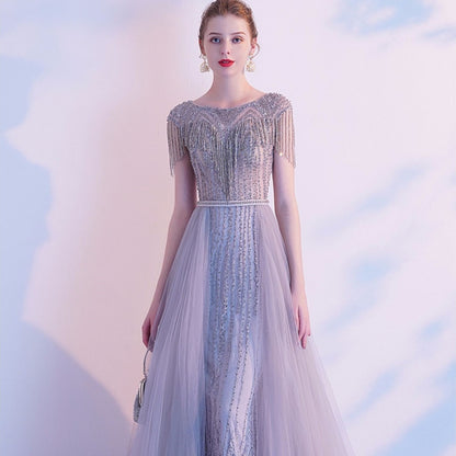 Zware luxe beroemdheid lange avondjurk Europees