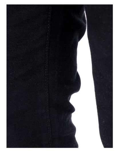 Heren Simple Raw Edge Flared Pants High Street Zwart