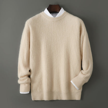 Merino Wool Jacquard Sweater Men