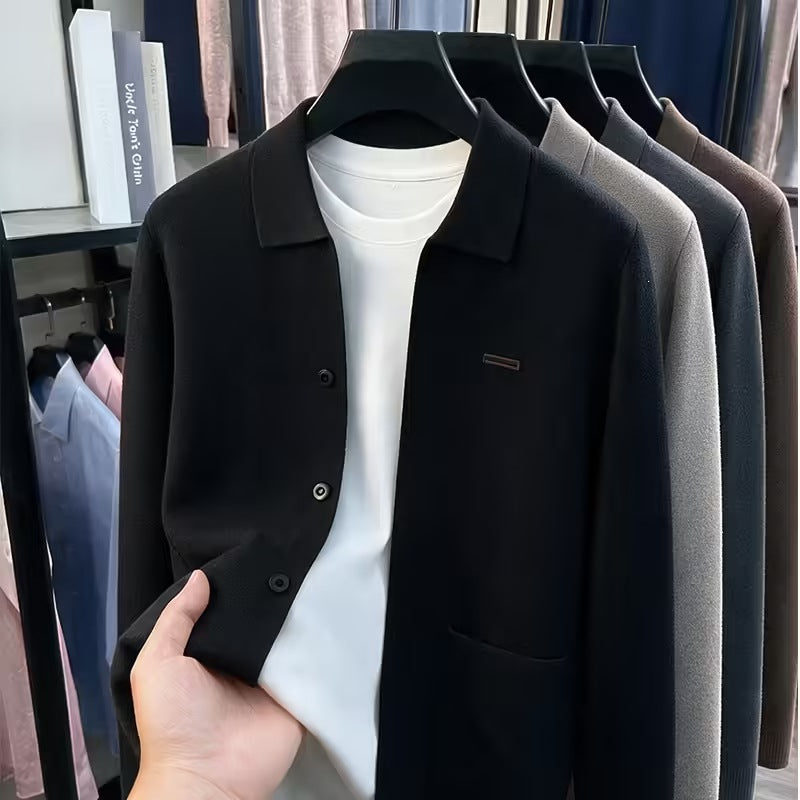 Mens Long Sleeve Knit Cardigan