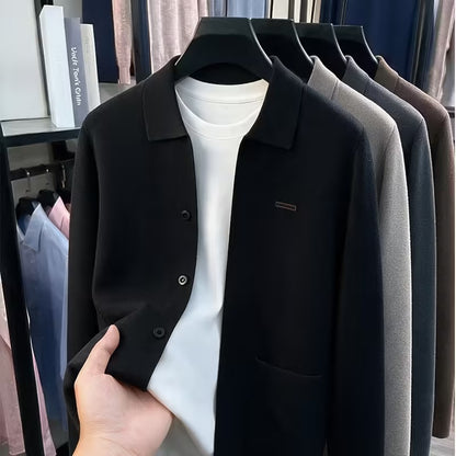 Mens Long Sleeve Knit Cardigan