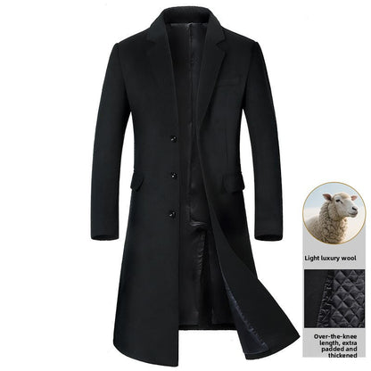 Mens Wool Blend Overcoat