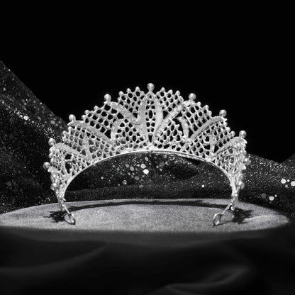 Zirkoon volledige diamant legering bruids tiara