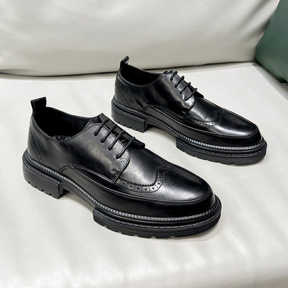Men's leather shoes for summer