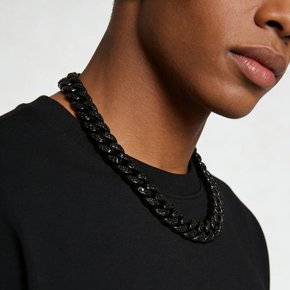 Hip Hop Style Full Diamond Cuban Chain Necklace