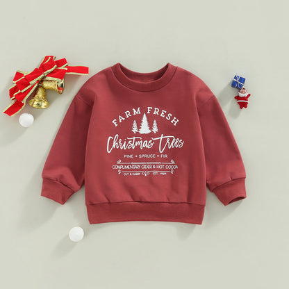 Kinder kerst sweatshirt met print