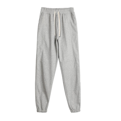 Men Solid Color Loose Fit Drawstring Sweatpants for Sports and Casual
