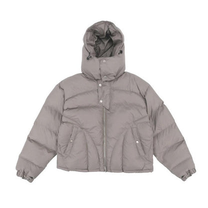 Men's Y2K Hip-Hop High-Collar Hooded Puffer Jacket