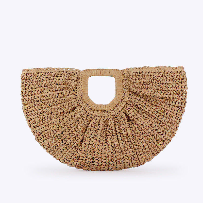 Bohemian Moon Shape Hand-Woven Women Bag