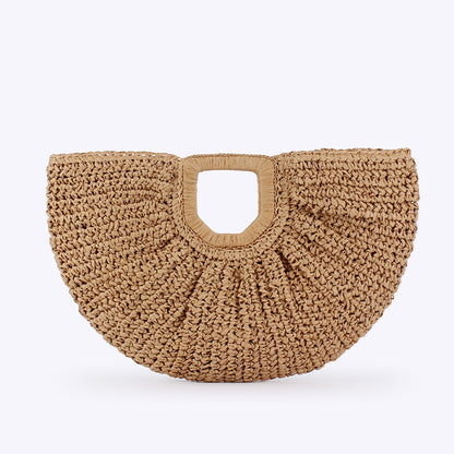 Bohemian Moon Shape Hand-Woven Women Bag