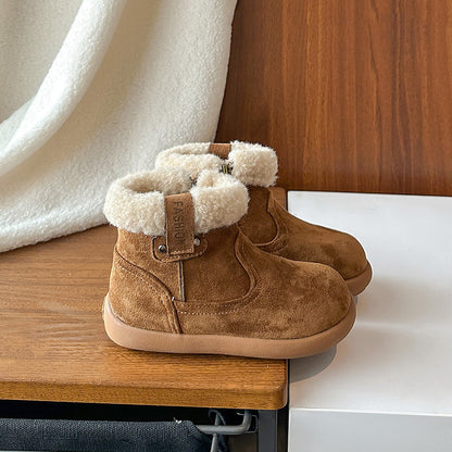 Girls Fleece-Lined Ankle Boots