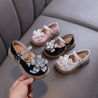 Girls Princess Diamond Dress Shoes