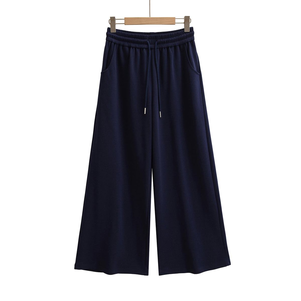 Drawstring Elastic Waist Straight Pants for Women
