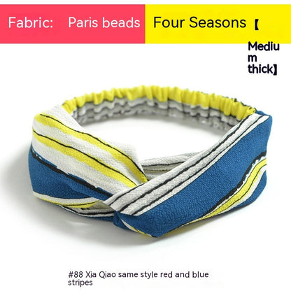 Elastische gekruiste chiffon hoofdband in Boheemse stijl