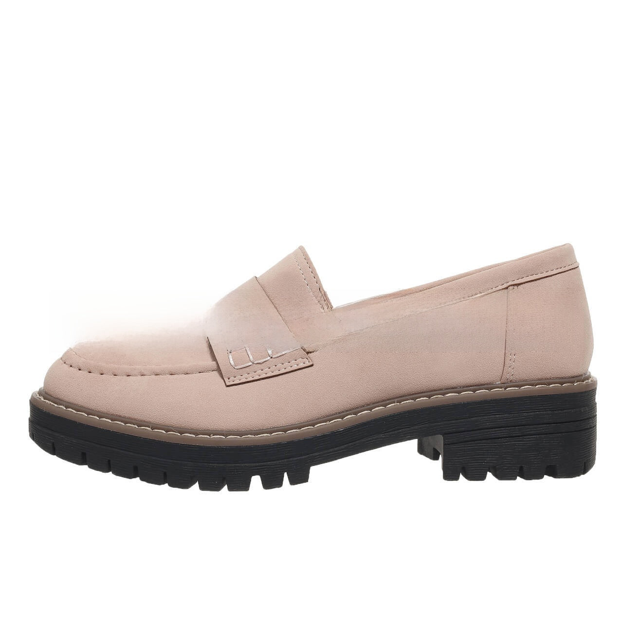 Dames loafers met dikke hak
